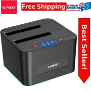 Compact USB 3.0 Dual Bay HDD Dock – Effortless Cloning for 2.5/3.5 inch Drives