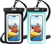 JOTO Waterproof Phone Pouch IPX8 Universal Waterproof Case Dry Bag Phone Protector for iPhone 16 15 14 13 12 11 Pro Max Plus XS XR X 8 Galaxy S24 S23 S22 S21 S20 Pixel Up to 7" -2 Pack, Black/Green
