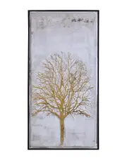 StyleCraft Vera Golden Silhouette Handpainted Framed Land Decor Wall Art