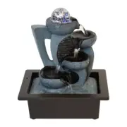 CURL DRIFT WATER FEATURE FOUNTAIN INDOOR OUTDOOR BENCH TOP HOME DECOR