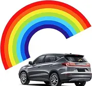 Rainbow Window Stickers | Weather-Resistant Vibrant Car Windshield Sticker - Car Windshield Sticker, Car Rear Windshield Wiper Sticker, Colorful Rainbow Waterproof Decal, for Automotive