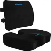 Seat Cushion for Office ChairCar SeatLumbar and Back Support Memory Foam Pill...