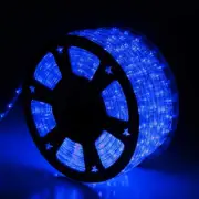 Luces LED de cuerda azules de 30 m, luces de cadena para exteriores, iluminación
