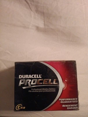 Duracell Procell C Alkaline Battery, Box of 12 Batteries, CX12