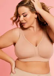 [Taking Shape] Taking Shape Wirefree Cooling Lounge Bra Size 20C in Latte - Plus Size Women's Clothing Latte