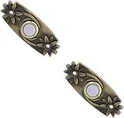 2pcs Retro Doorbell Button Vintage Wired Doorbell Light for Home Apartment