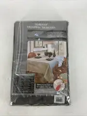 Benson Mills Charcoal 60x120” Oblong Spillproof Indoor Outdoor Tablecloth SEALED