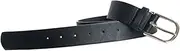 [ANDRESLAD] PU Leather Belt for Men Women Classic Black for Jeans Casual Pants and Dresses Durable Buckle Stylish Vintage Design