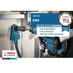 【台北益昌】含稅 BOSCH 博世 鎚鑽 槌鑽 鎚鑽 電鑽 專用 集塵器 GDE 68