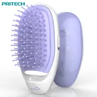 在飛比找蝦皮購物優惠-Pritech 迷你髮梳電動按摩髮刷便攜式離子髮梳刷