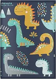 [Quttie] Passport Cover for Kids, Women and Men, Cute Travel Passport Holder, 39. Roaring Dinosaurs, Soft Cover