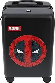 Marvel Deadpool 22.5 Inch Carry On Luggage, Hardshell Rolling Suitcase with Spinner Wheels, Black, Black, 22.5 Inch, Ful Marvel Deadpool 22.5 Inch Carry on Luggage, Hardshell Rolling Suitcase With