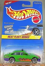 1997 Hot Wheels #537 Heat Fleet Series 1/4 POLICE CRUISER Green w/Chrome 5Dot Sp