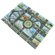 World Map Traffic Play Mat Rug Carpet Car Vehicles Track Toy Kids Boys Gifts