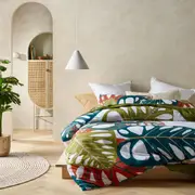Accessorize Monstera Digital Printed Cotton Quilt Cover Set