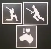 30 x Australia cricket themed stencils for glitter tattoos World Cup cricketer