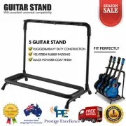 Melodic 5 Holder Guitar Stand Foldable Musical Instruments Floorstand Rack Black