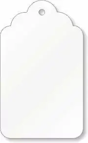 Merchandise Tags, White #4 (1-1/2" x 15/16"), Hole-No String - Box of 1,000 Tags
