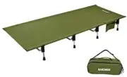 MARCHWAY Lightweight Folding Tent Camping Cot Bed with Lever Lock, Army Green