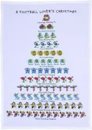 Mistletoe & Co. A Football Lover's Christmas Kitchen Towel, 18" x 26"
