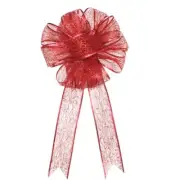 Christmas Tree Topper Red Bow Red Gift Bow Christmas Tree Bow Topper for w/ Stre