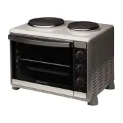 Russell Hobbs RHTOV2HP Compact Kitchen Electric Toaster Oven 30L w/2 Hotplates