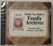 NEW Tennessee Marriage Index 1851-1900 Family Tree Maker's CD #235 CD-ROM Sealed