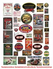 1:18 1:24th Garage Sign #2 Decals sheet for Diecast & Model Car Dioramas