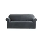 Artiss 3 Seater Sofa Cover Couch Cover Velvet Grey