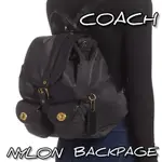 美國代購 COACH NYLON CARGO BACKPACK 大容量雙肩包 尼龍耐用 印花內裡 可調節背帶 輕巧後背包