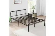 Costway Full Size Metal Bed Frame Mattress Foundation Platform Bed w/Headboard & Footboard Black
