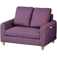 在飛比找Yahoo奇摩購物中心優惠-綠活居 馬里布時尚亞麻布二人座沙發椅-124x80x78cm
