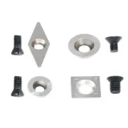 4pcs Carbide Turning Inserts Cutters Set for Indexable Lathe Turning Tool Hol...