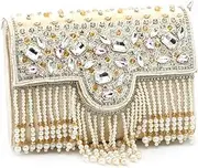 Elegant Women's Clutch Purse – Stylish Evening Handbag for Parties, Weddings & Casual Outings - Off White (IGH1459), Off-white, PACK OF 1