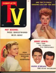 MAG: Complete TV 1/1958-Atlas-Lucy Jerry Lewis Joan Caulfield cover-Elvis-Geo...