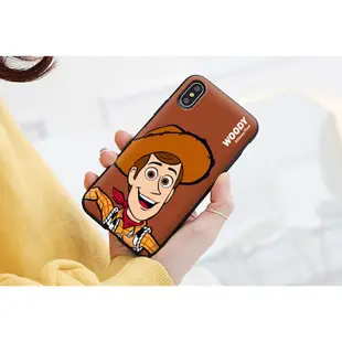 韓國 迪士尼 玩具總動員 手機殼 側開卡夾│iPhone Xs Max 6s Plus S9 S20 Ultra