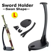 Vertical Japanese Samurai Sword Holder Stand Katana Wakizashi Rack Swan Shape