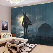 Great Surface Fighter 3D Blockout Photo Print Curtain Fabric Curtains Window
