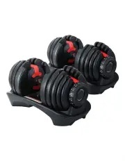 [Everfit] 2 Piece Adjustable Dumbbell Weight Plates 24kg in Black