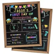 First & Last Day of School Chalk Board,10 x 12‘’ Double Sided Back to School ...