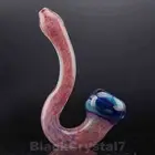 6" Handmade Thick Flow Bright Red Bowl Sherlock Tobacco Smoking Bowl Glass Pipes