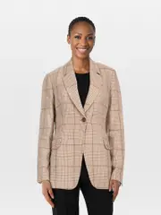 Brown Checkered Blazer