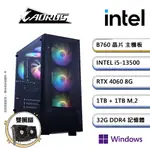 技嘉B760平台【PS-XC15W】I5十四核RTX4060獨顯WIN11PRO電競機(I5-13500/B760/32G/1TB/1TB SSD)