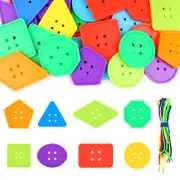 256 Pieces Big Bright Buttons For Kids 8 Geometric Shapes Jumbo Sewing Button CR