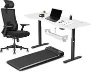 Lifespan Fitness WalkingPad M2 + ErgoDesk 1800mm White+ Cable Management + DM9 Office Chair