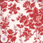 Moda ROSELYN 14910 24 Rose Red Scarlet Floral MINICK & SIMPSON Quilt Fabric