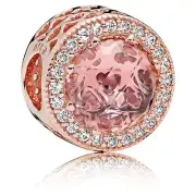 Authentic Pandora Rose Radiant Hearts Charm Pink Crystal