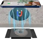 UUMAO Magnetic Invisible Wireless Charger 8-30MM, Under Desk QI 15W Furniture Wireless Charging Pad for Magsafe iPhone 13/12 (with PD Adapter) (Magsafe Desk Sticker Coil Included) (8-30MM)
