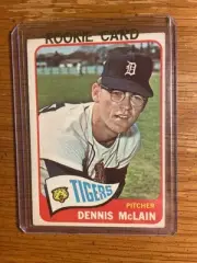 Denny McLain Tigers 1965 Topps Rookie RC #236 Clean Front & Back EX BV$100.00