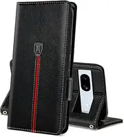 Google Pixel 7a Case, Magnetic Leather Wallet Card Slots Google Pixel 7a Phone Case, Flip Silicone TPU Bumper Protective Cover with Kickstand, Shockproof Book Case for Google Pixel 7a Black